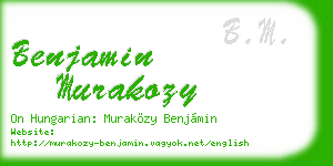 benjamin murakozy business card